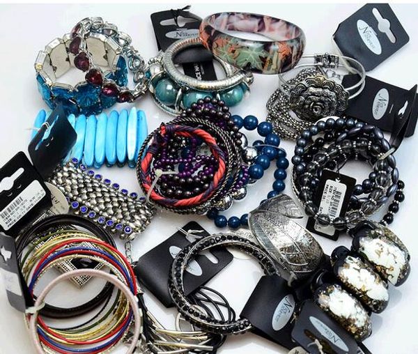 

10pcs/lot mix style bangle bracelets for diy fashion jewelry gift craft cr026*, Black
