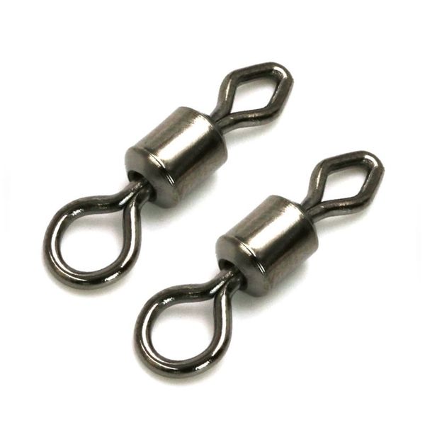 

200 pcs/lot fishing diamond eye swivel stainless rolling swivel cappier fishing tackle freshwater fishing line connector