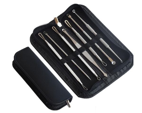 

7pcs blackhead remover tool kit facial pimple removal tools blemish extractor acne needle clip tweezer set face skin care tools