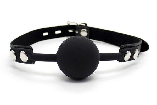 

d:41mm red black purple silicone ball gag,bondage restraint rubber mouth plug with pu belt,adule bondage ball gag