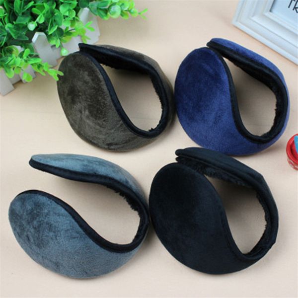 

wholesale-1 pcs 5 color warm plush cloth ear muffs winter ear warmers mens or womens fleece warmer earmuff, Blue;gray