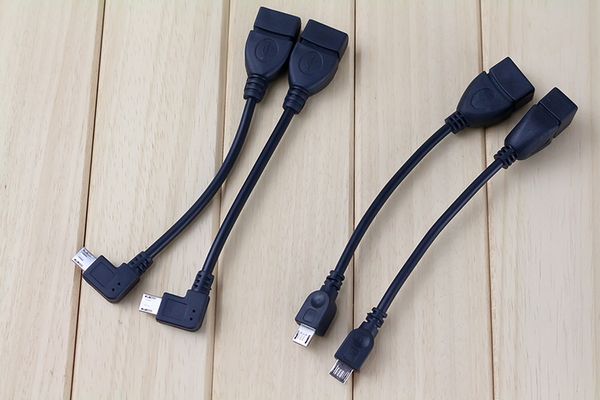 Mini Micro-USB-OTG-HOST-Kabel-Adapter Schwarz 10cm für Samsung HTC Android Tablet PC A10 VIA Rk Sony MP3 MP4 Smart Phone