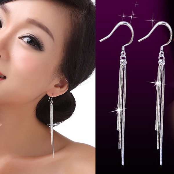 

fashion (jewelry manufacturer) 40 pcs a lotlong snow princess ear line 925 sterling silver jewelry factory price 1478