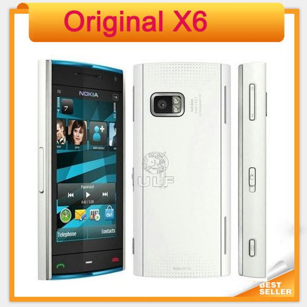 

Оригинал X6 разблокирован Nokia X6 8GB-16GB-32GB сотовый телефон 5MP WIFI GPS 3G мобильный телефон