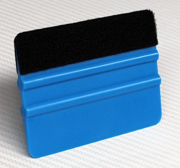 

good quality car wrap tool 10*7.5cm 3m blue felt edge bump cards bondo squeegee with felt for car wrapping pa-1f whole sale