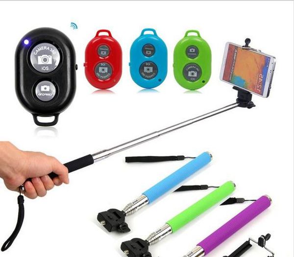 

2015 красочный смартфон выдвижная ручной монопод selfie stick камеры пульт дистанционного управления,ручной монопод для мобильных устройств