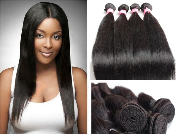 Cheap Remy Hair Bundles Peruvian Virgin Hair Straight Mixed