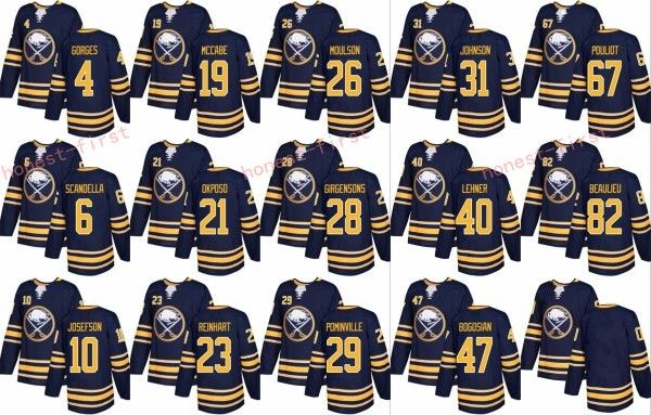 

Buffalo Sabres Jerseys 2018 New Brand Ice 21 Kyle Okposo 23 Sam Reinhart 29 Jason Pominville 40 Robin Lehner Jersey Make Custom Navy Blue
