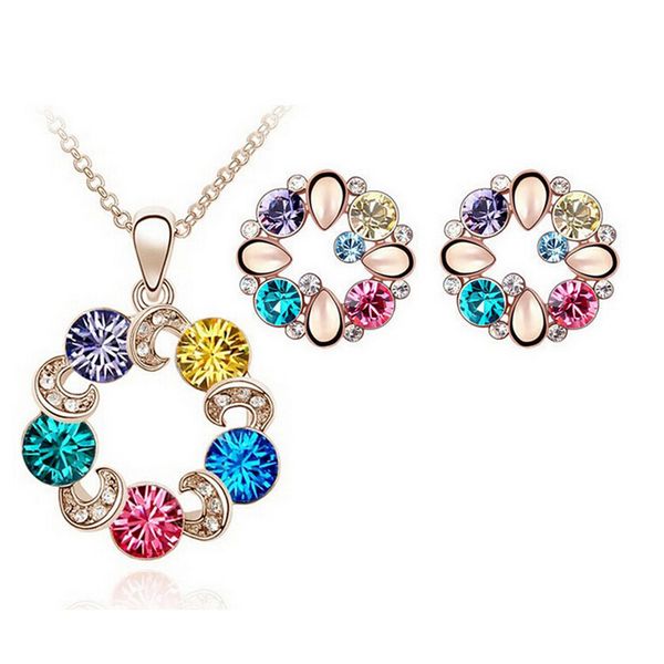 

Австрия Кристалл серьги ожерелье наборы слоеное облака ювелирные изделия мода Crs