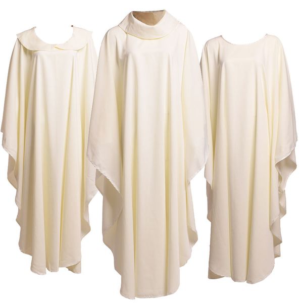 

holy religion costumes for clergy catholic church priests solid chasuble vestment new 3 styles fast shipment, Black;red