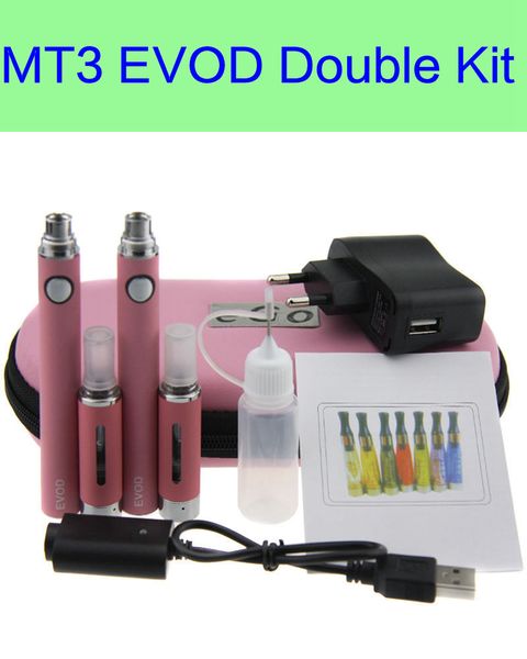 

EVOD MT3 Kit Double Kits eGo Starter Kit electronic cigarette double kit MT3 ego-T kits DHL FREE SHIPPING