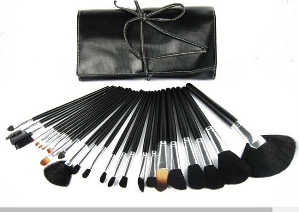 

new 24pc et profe ional makeup bru he with leather pouch