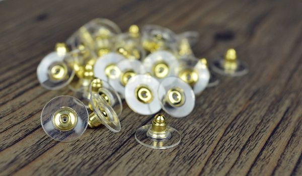 DIY Aksesuarları Küpe Geri Tıpalar Kulak Post Fındık Takı Bulguları Bileşenleri Altın Gümüş Earnuts Küpe Geri