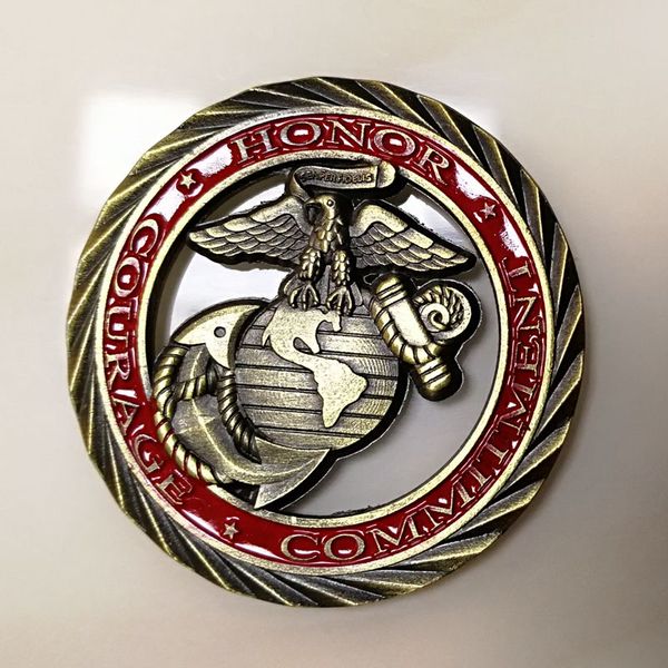 

Новая монета вызова основных ценностей Корпуса морской пехоты США USMC