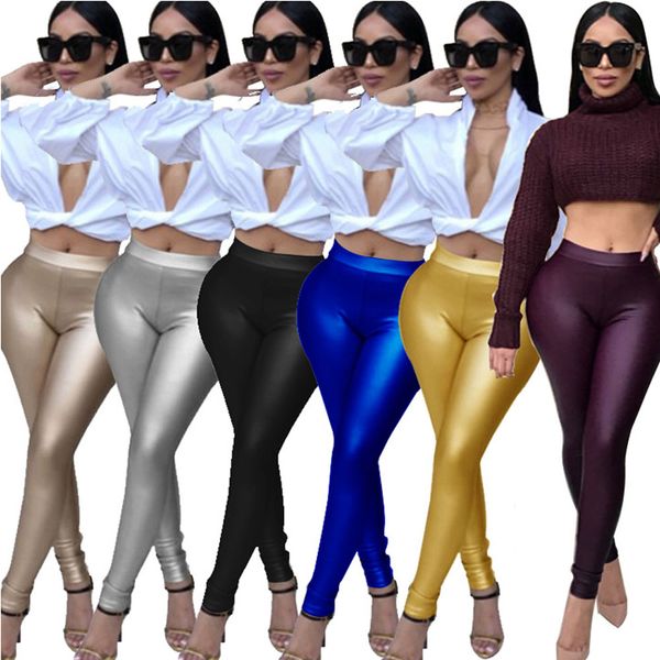 

Fashion Women Ladies Casual Clubwear Party Fuax Leather Pencil Pants Leggings Jeggings Trousers