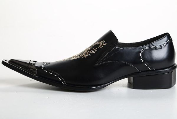 

sapato social men dress shoes 2018 роскошная лакированная кожа элегантная вышивка бизнес формал