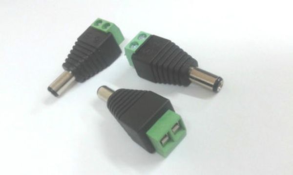 1000PCS DC 5.5mm x 2.5mm CCTV Câmera DC Power Plug Adapter