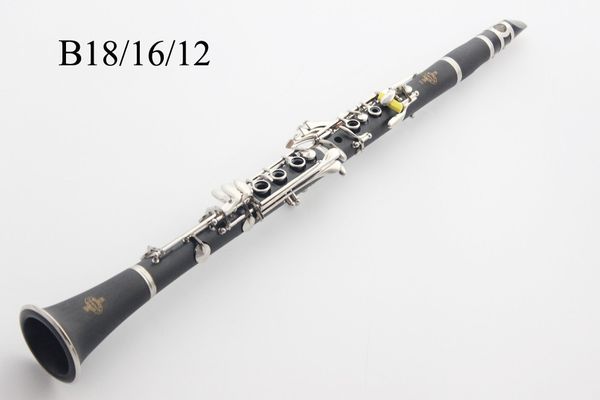 Buffet de alta qualidade 1986 B12 B16 B18 Clarinete 17 Key CramponCie A Paris Tubo de baquelite Instrumentos de clarinete com acessórios de caixa