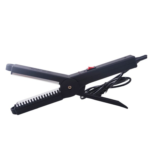 

wholesale-black ceramic titanium plate hair straightener professional straightening flat iron 220-240v mf0011