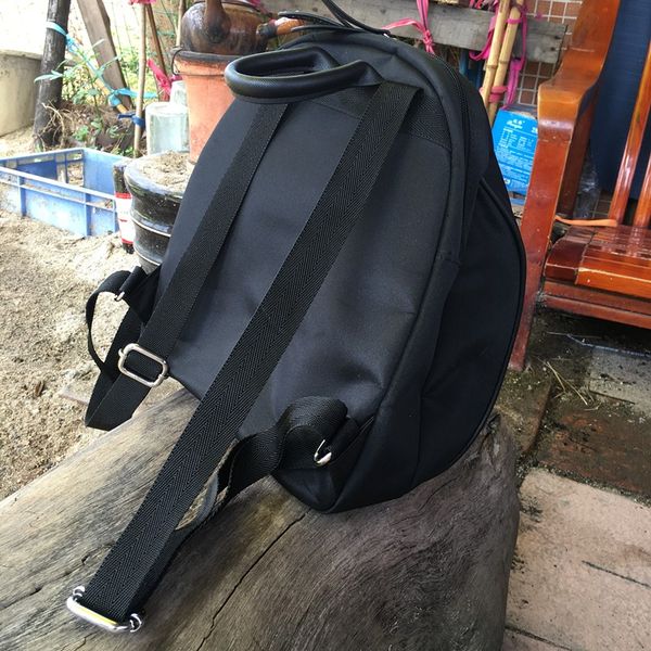 

HOT! Luxury Famous Fashion C symbol black Backpack Travel Bag Vintage Style Retro black Backpack with tag VIP gift