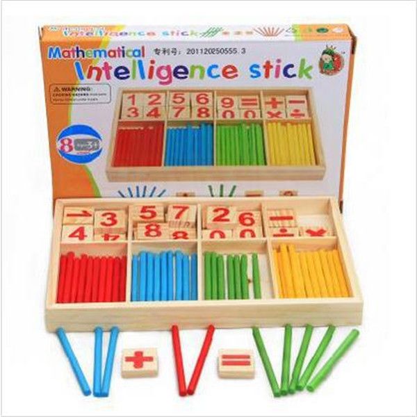

wholesale-2015 newborn baby toy wooden building blocks wooden toys intelligence stick montessori mathematics education