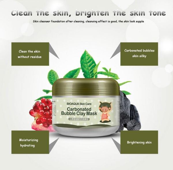 

skin care little black pig oxygen bubbles carbonate mud mask deep clean hydrating moisturizing facial masks