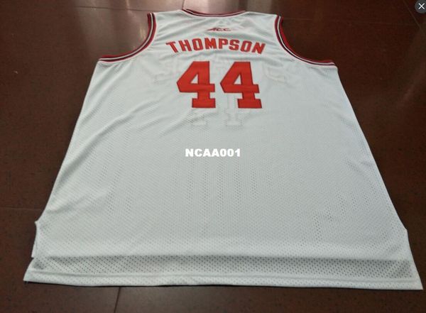 

men #44 david thompson red white nc state college jersey size s-4xl or cusom, Black;red