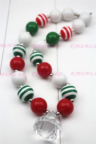 

christamas multicolor chunky bubblegum kids necklace childlike sweet cb071, Silver