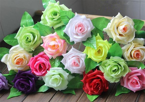 Acheter Hot Soie Tige Simple Rose 26cm 1024 Longueur Diam 8cm 315 Fleurs Artificielles Curling Roses Camélia Pour Bouquet De Mariage Mariage De