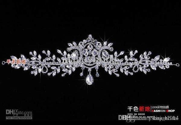 IN MAGAZZINO 2014 Corona da sposa Stupenda Swarovski Tiara di cristallo da sposa Corona nuziale Accessori per capelli CheapvProm Pageant Accesso325I