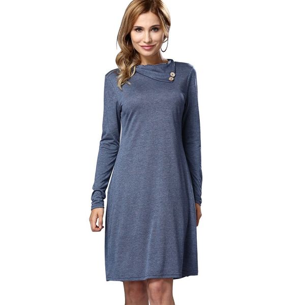 

New Autumn Europe Style Women Dress Pencil Dress Knee Length Long Sleeved Women's Casual Bodycon Dresses Clothing
