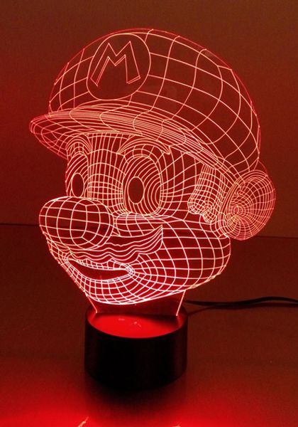 

3D ночь иллюзия свет 7 цветов изменится прикоснулся таблицы переключения в ниже св