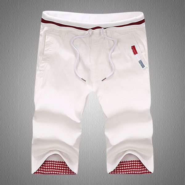 

wholesale-new summer casual shorts men bermuda masculina surf swimwear men beach shorts for men cotton cargo running denim men shorts, White;black