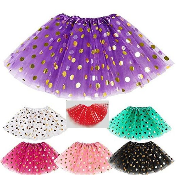 

2016 girls gold polka dot tutu skirt baby christmas tutus kids tutu skirts toddler skirts red infant pettiskirt newborn photography props