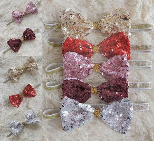

new girl headbands sequins bow fashion children hair accessories pgraph props baby gifts 1545, Slivery;white