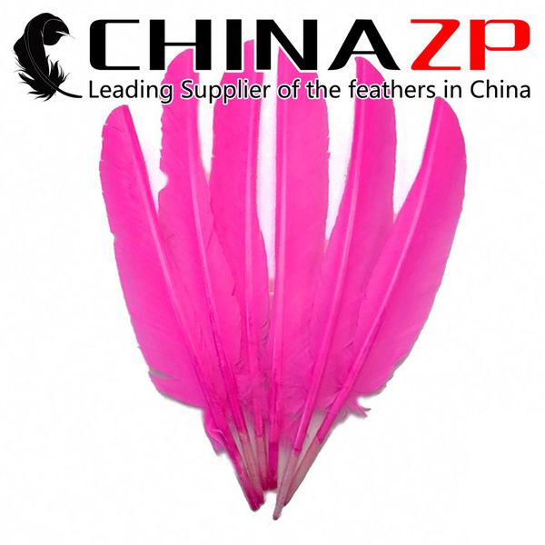 6 Pieces Hot Pink Turkey Pointer Quills Large Feathers Turkey Feathers