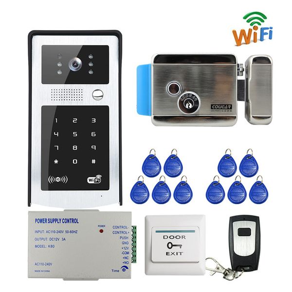 Wifi Video Door Phone Intercom Metal Outdoor Doorbell With Rfid