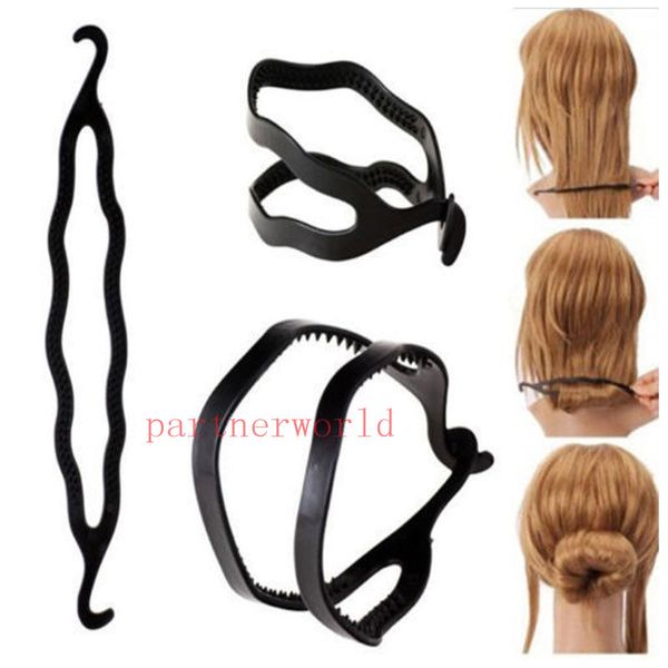 Magic Hair Pony Tail Maker Kunststoff Haar Styling Dutt Maker Shaper Zopf Halter Clip Twist Tool Haar Twist Styling Clip 3000 Stück