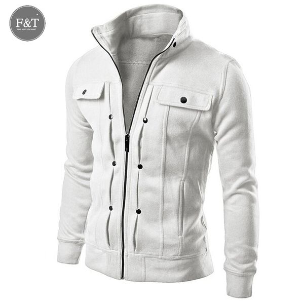 

fall-[asian size] fashion brand men sweatshirts jackets winter solid fashion sport sweatshirt zipper design men's sportswear 5 color, Black;brown
