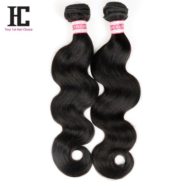 

2 bundles peruvian virgin hair body wave hc hair grade 7a unprocessed virgin hair peerless peruvian body wave human hair weave, Black