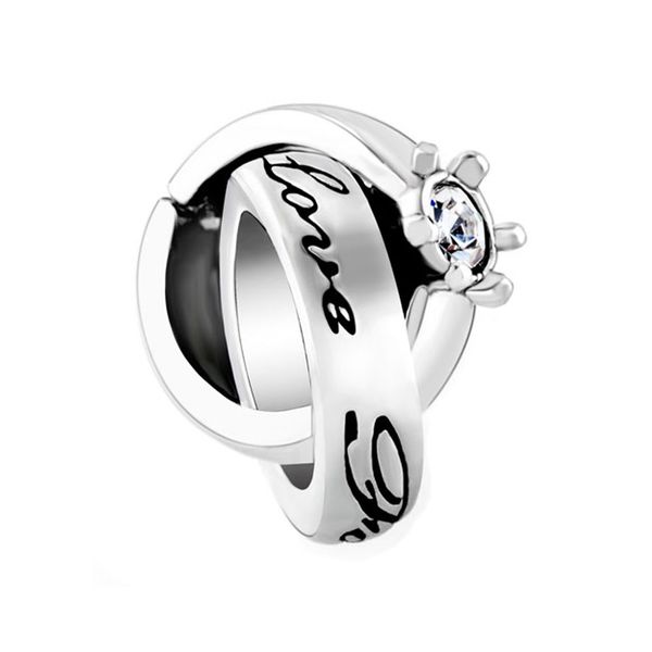 

Ясно Белые Элементы Кристалл Взаимосвязанных Кольцо Любовь Навсегда Шарик Апрел