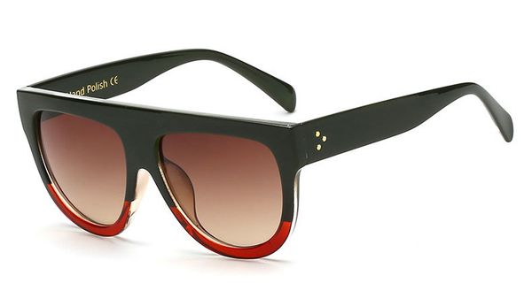 

new shades sunglasses sunglass designer big flat female brand vintage glasses rivet fashion women frame sun uv400 ve0133 llqii, White;black