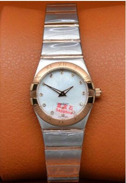 

AAA+high quality women lady SS/18K gold white dial quartz new style ladies watch Wrist Watch