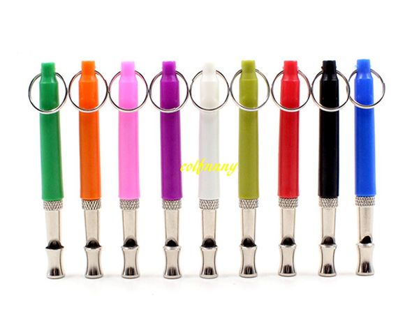 10 pçs / lote Frete Grátis Ultrasonic Flauta Dog Whistle Dog Pet Formação UltraSonic Obediência Supersônica Som apito