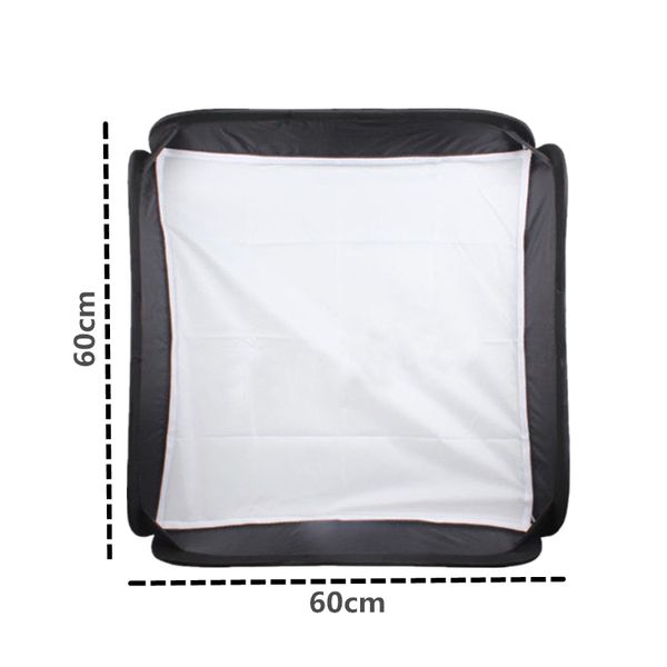 Freeshipping 60 x 60 cm Flash-Softbox-Kit mit S-Typ-Halterung Bowen-Halterung für Kamera-Fotostudio