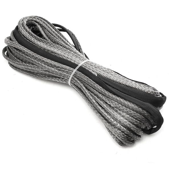 

wholesale- 3/16" x 50' synthetic fiber winch line cable rope 5500 lbs sheath atv utv offorad 5mm*19.5m gray synthetic