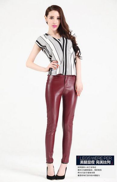 

женщины зимой в европе и новый хань издание качества товаров более эластичные и бархатные узкие леггинсы тонкие кожаные брюки. s - 4xl, Black;white