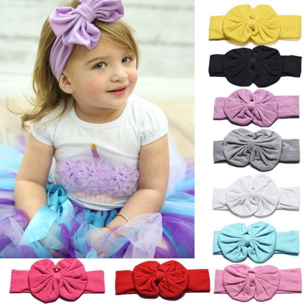 

wholesale- jecksion diademas 1pc cute kids girls baby toddler bowknot headband hair band headwear for girl #lsw, Slivery;white