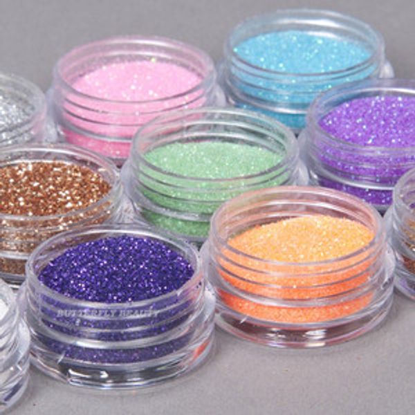 

wholesale-12 colors professional nail art decoration b10 color acrylic powder, Silver;gold