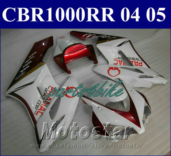 

fairing kit for honda injection mold fairings cbr1000 rr 04 05 red white pramac bodywork set 2004 2005 cbr1000rr sl34